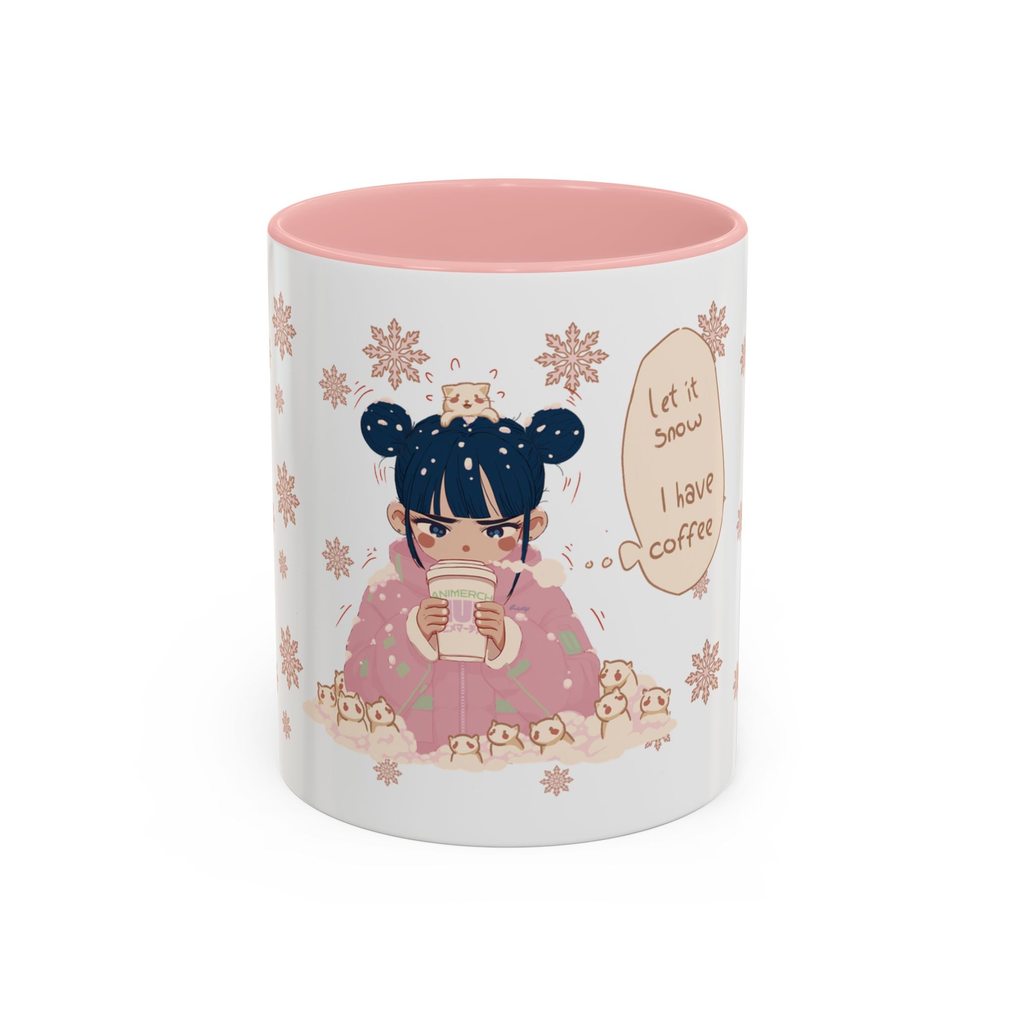 Custom Accent Coffee Mug — Personalized Text Black-Trim Ceramic Mug (11oz & 15oz)